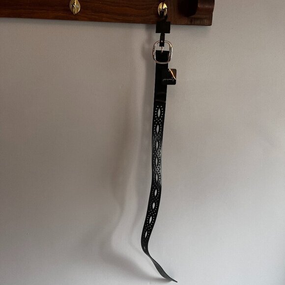 Jules & James Black Belt S/M Leather Black New with Tags - Picture 3 of 9